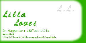 lilla lovei business card